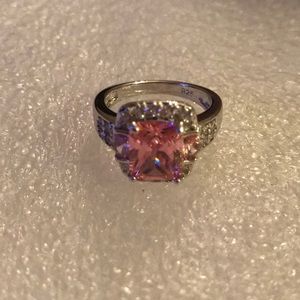 925 pink amethyst ring